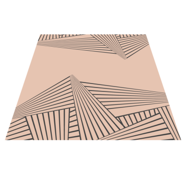Beige with black diagonal lines nordic style rugs - TenStickers