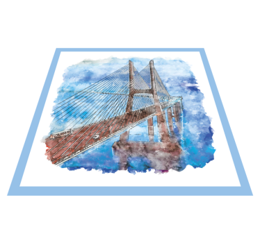 Suspension Bridge Artwork bathroom mat - TenStickers