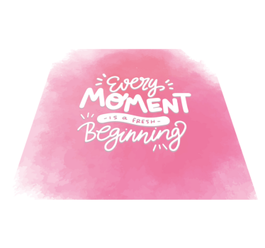 Pink watercolor positive quote square rug - TenStickers