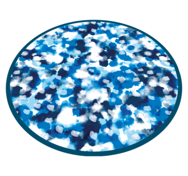 Blue spot design bathroom mat - TenStickers