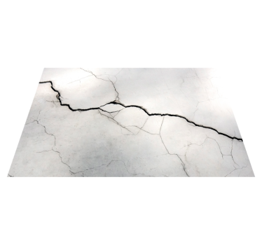 Crumpled white imitation marble rug - TenStickers