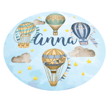Air Balloon Fantasy custom floor mat - TenStickers
