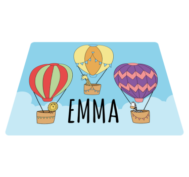 Colorful Hot Airs custom floor mat - TenStickers