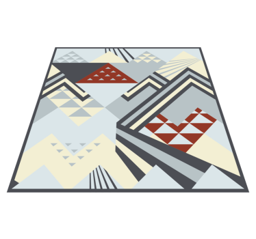 Blue abstract pastel colours geometric carpets - TenStickers