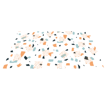 Irregular pastel figures pattern minimalist carpet - TenStickers