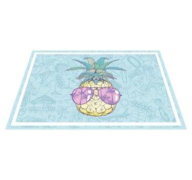 Cool pineapple shades kitchen mat - TenStickers