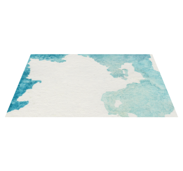 Gentle aqua effect bathroom mat - TenStickers