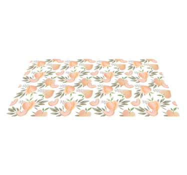 Peach Floral Arrangement kitchen vinyl mat - TenStickers