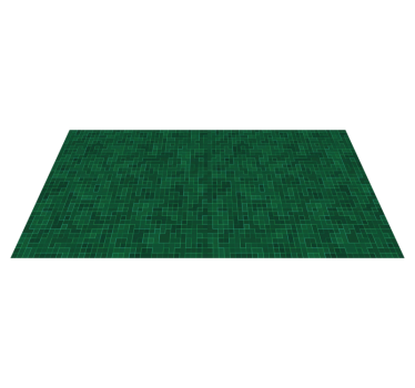 Abstract bright green mosaic tile mat - TenStickers
