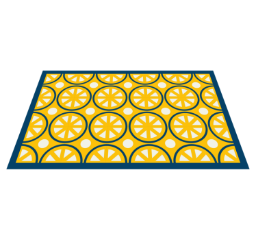 Citrus Slice Style kitchen mat - TenStickers