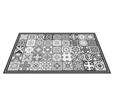 Dark grey rustic mosaic pattern tile mat - TenStickers