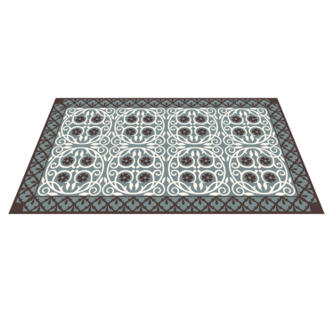 Floral Element Arrangement bathroom mat - TenStickers