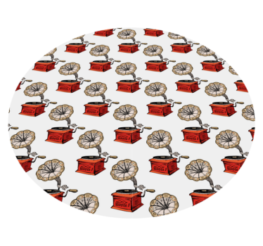 Texture rug retro music boxes - TenStickers