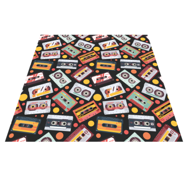 Texture rug retro cassette design - TenStickers