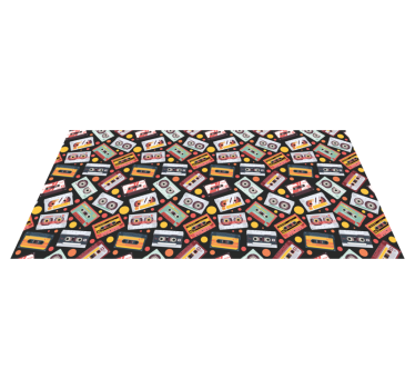 Kids rug vintage audio cassettes design - TenStickers