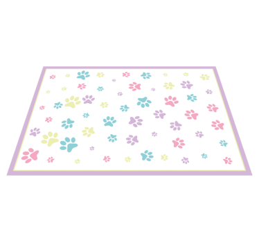 Fantastic colorful dog paws animal mat - TenStickers
