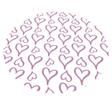 Pink heart pattern texture rug - TenStickers