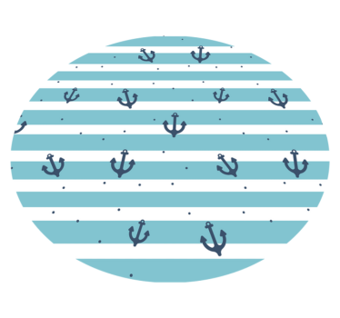Blue maritime stripes bathroom mat - TenStickers
