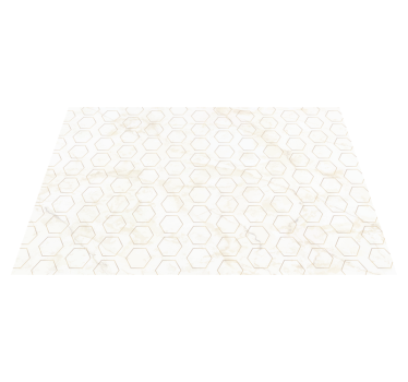 Marble rug with hexagon marble design - TenStickers