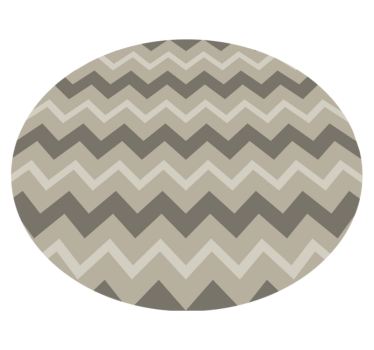 Circular beige pattern bathroom mat - TenStickers