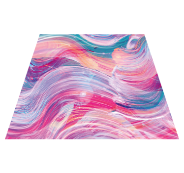 Texture rug with vibrant wave patterns - TenStickers