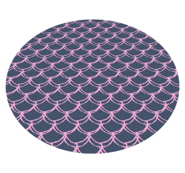 Bathroom mat with scallop shell pattern - TenStickers