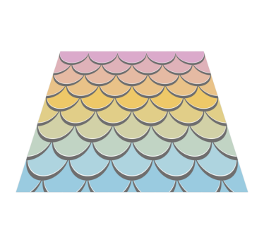 Pastel fish scales texture rug - TenStickers