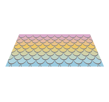 Colorful scales pattern texture rug - TenStickers