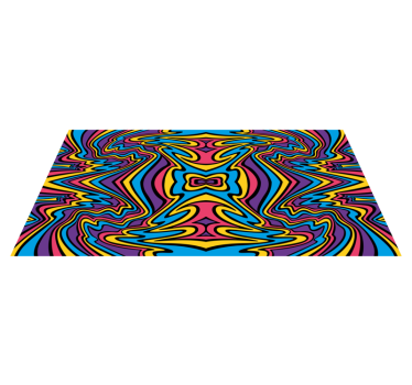 Vivid colors groovy lines contemporary rugs - TenStickers
