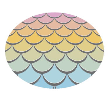 Colorful fish scales texture rug - TenStickers