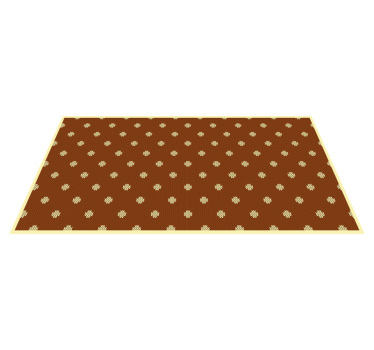 Classic ocher floral texture rug - TenStickers
