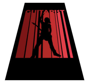 Guitarist Silhouette texture rug - TenStickers