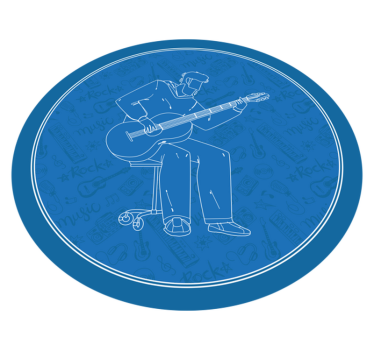 Musical Vibes texture rug - TenStickers