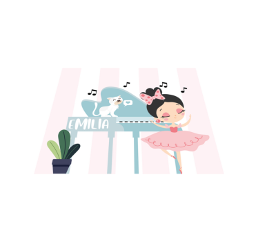 Ballet Dance Scene custom floor mat - TenStickers