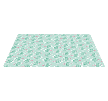 Green seashell concept bathroom mat - TenStickers