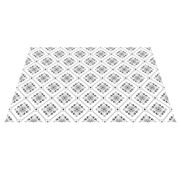 Elegant black and white tile carpet - TenStickers