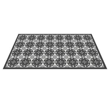 Sophisticated Monochrome Motif marble rug - TenStickers