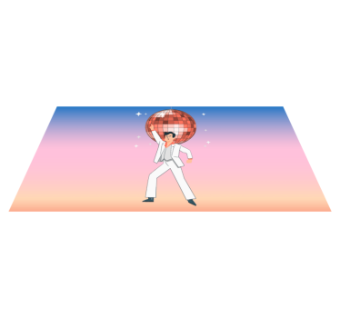 Dance Party Vibes kids rug - TenStickers