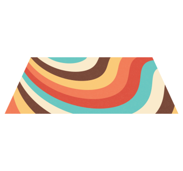 Hand drawn distorted groovy background bedroom carpet - TenStickers