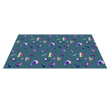 Geometric Color Splash texture rug - TenStickers