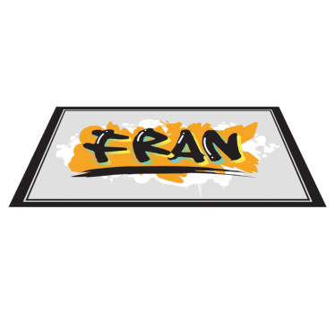 Name Art custom floor mat - TenStickers