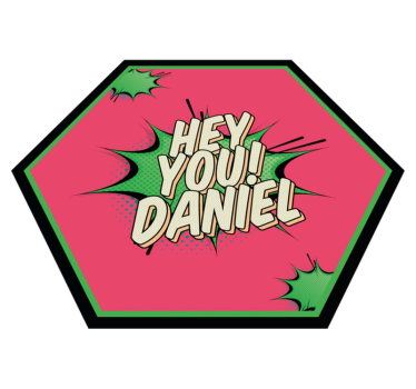 Comic Style Greeting custom floor mat - TenStickers