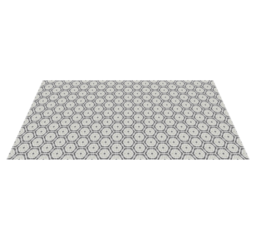 Ornamental gray pattern bathroom vinyl flooring - TenStickers
