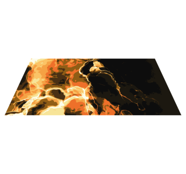 Marble rug with fiery effect - TenStickers