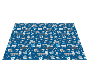 Construction Tools Print kids rug - TenStickers