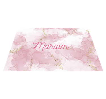 Elegant pink name marble rug - TenStickers