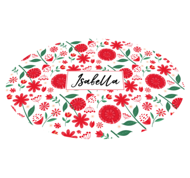 Custom red flowers bedroom carpet - TenStickers
