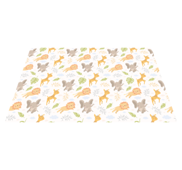 Adorable Safari Creatures kids carpet - TenStickers