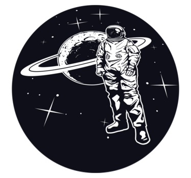 Cosmonaut in the Cosmos star rug - TenStickers
