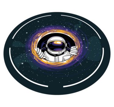 Cosmonaut Journey game rug - TenStickers